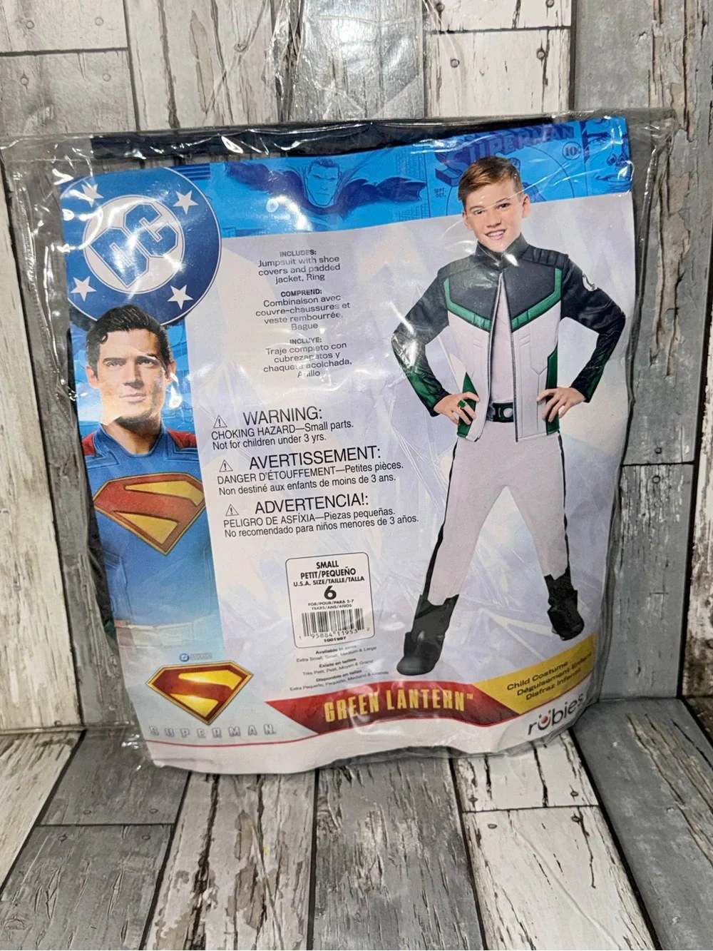 Superman “Green Lantern” Deluxe Costume Sz 6- NEW